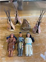 Native Am.. Dolls & Teepee
