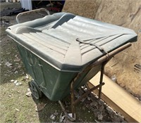 Plastic Basket Truck with Lid, 44x30x34in