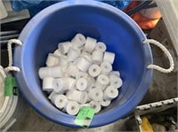 Container of Receipt Paper Rolls