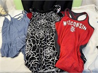 3 LG. TANK TOPS, WI. BADGERS & VUE 21