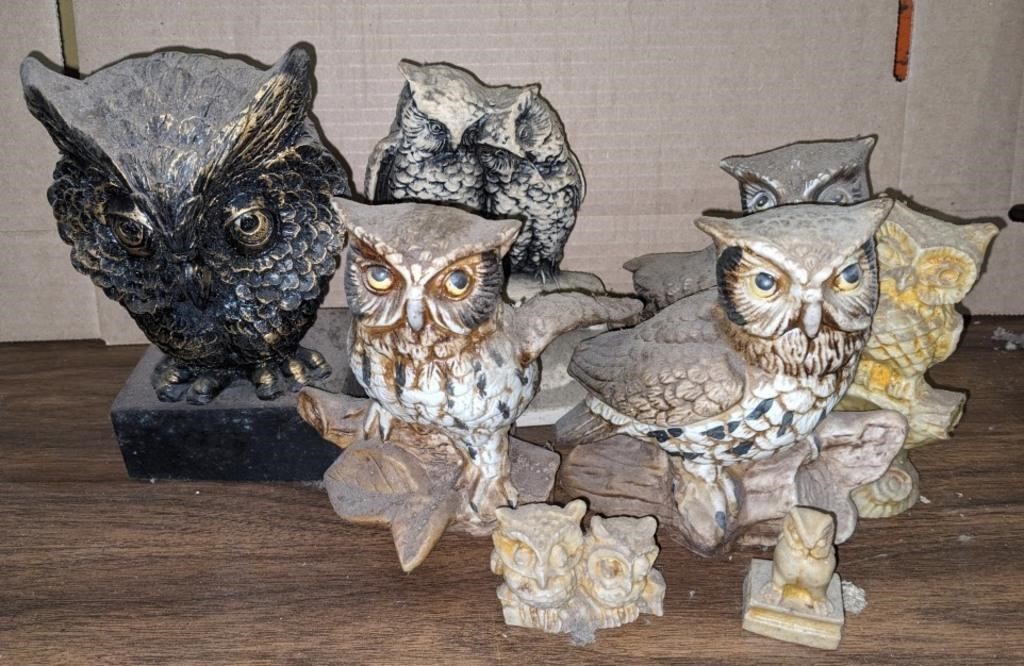 Ceramic Owl Figurines 2"to 6"