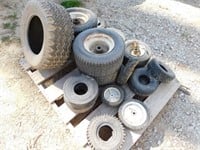 PALLET OF LAWN MOWER TIRES