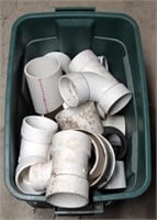 Tote of PVC Pipe, Varying Sizes