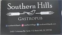 50.00 Southern Hills Gastro Pub Gift Card