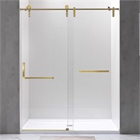 DELAVIN Gold Frameless Sliding Shower Door