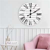 $63  24 Farmhouse Wall Clock - Large Shiplap Style