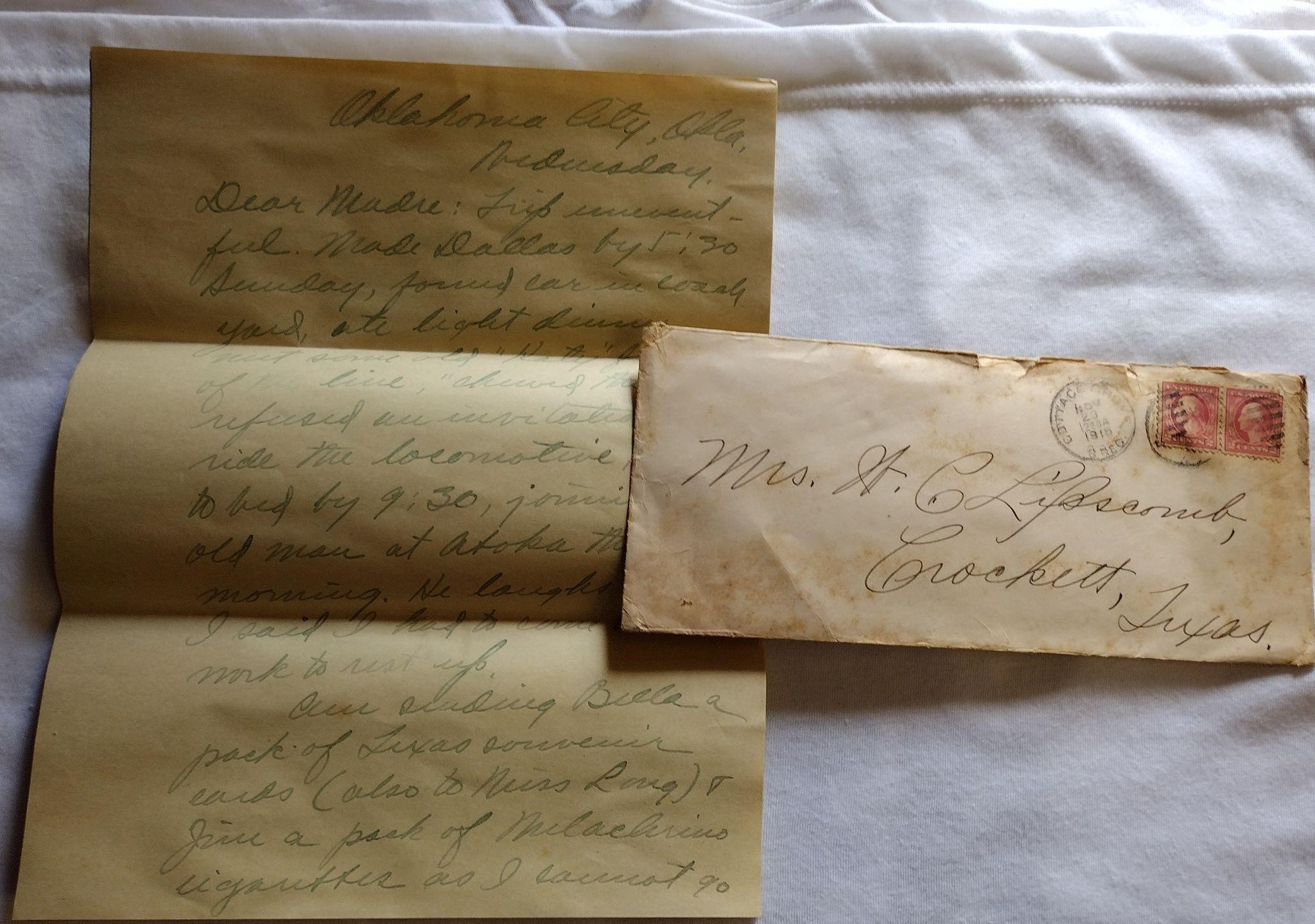 Nov. 1915 Letter & Envelope WWI Era 7 Pages!