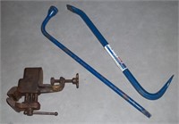 Bench clamp / tire iron lot