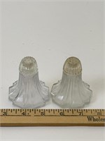 Vintage Glass Salt Pepper Shakers