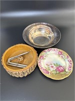 Vintage, 3 pieces, Nut Cracker, Dish, Reed &