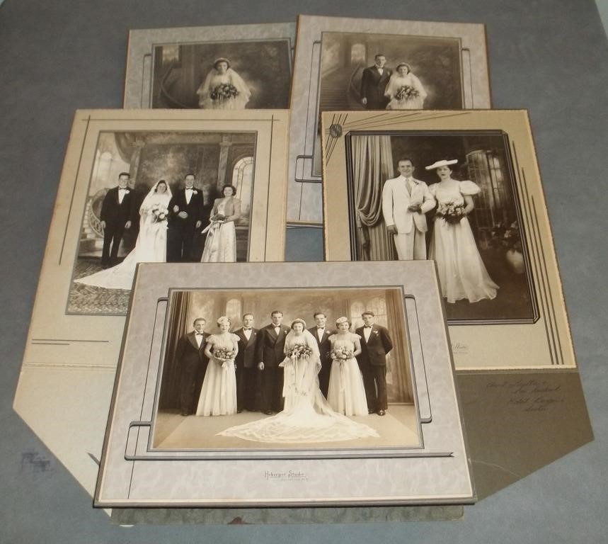 Vintage wedding photo lot