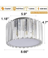 Modern Crystal Ceiling Light Fixture, BUXVRCS