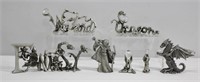 11 Pc Assorted Pewter Wizard Figurines
