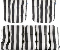 Outdoor Cushions Set  44x19x5  Black Stripe