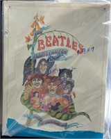 Original Beatles Illustrated Lyrics Vintage