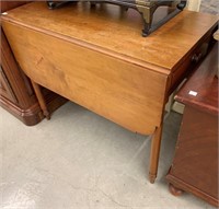 Antique Four Leg Dropleaf Table (W/ Drawer)