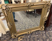 Gilt Framed Hanging Mirror (Some Damage To Frame)