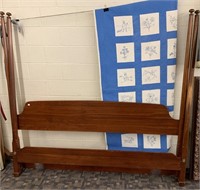 Cherry King Size Poster Canopy Bed (W/ Rails)