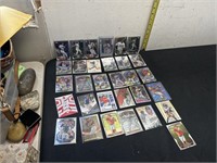 LOT OF BASEBALL CARDS and 2 FOOTBALL CARDS