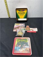 CRAYOLY 1992 TIN WITH ITEMS