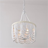 $100  4-Light Bohemia Beads Chandelier  White