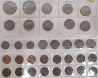 34 Mixed US Coins 1942-Present