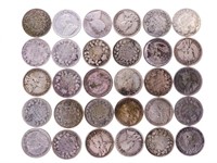 Grouping of 30 Historic Canada Silver Ten Cent Coi
