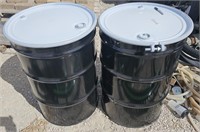 2 55 gallon metal drums