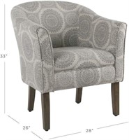 read HomePop Barrel Shaped Accent Chair,