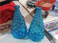 2 MID CENTURY EMPOLI AQUA GENIE BOTTLES