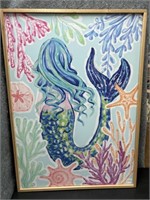 Mermaid Pastels on Canvas