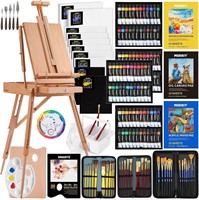 155-Pc Artist Painting Kit: Easel  Acrylic and Oil