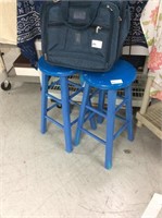 Pair of blue stools