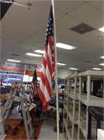 American flag on pole
