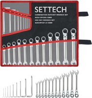 B642 Flexible Ratcheting Wrench Set 12PCS Metric