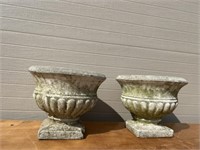 (2) Concrete Garden Planters