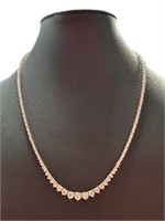 10kt Gold Brilliant 5.00 ct Lab Diamond Necklace