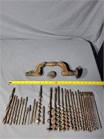 Antique Hand Drill and Bits