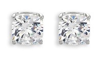 14kt Gold 2.25 ct Cushion Cut Lab Diamond Earrings