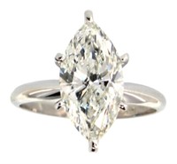 14kt Gold 3.64 ct Marquise Lab Diamond Ring