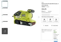 R9055  Ryobi 6-Amp Portable Belt Sander 3-Inch X