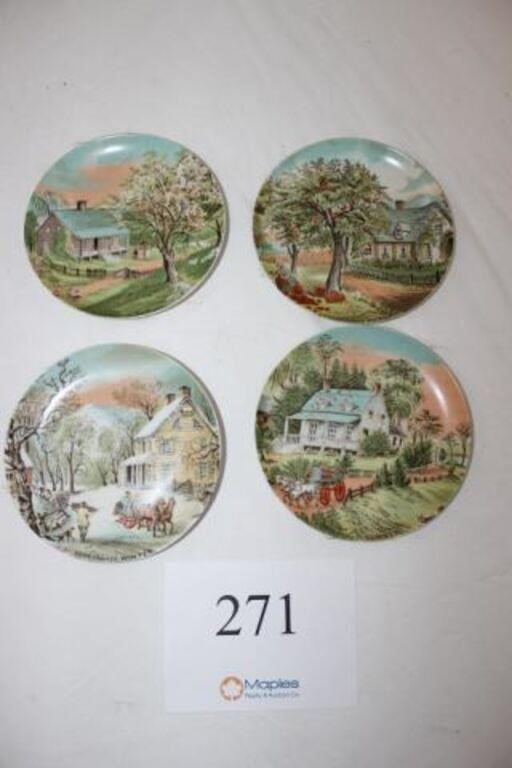 Currier & Ives Collectible Seasonal Plates