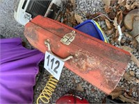 Old Red Tool Box And Contents
