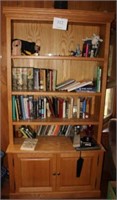 Handmade Wooden Bookshelf w Contents