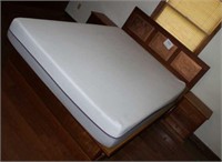 Handmade Wooden Queen Sized Bed w Matching