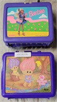 2  PURPLE PLASTIC LUNCH BOXES