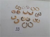 10 Pairs of Pierced Earrings