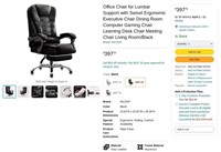 B6008  Swivel Office Chair Lumbar Support Black
