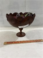 Tin Footed bowl and Decor