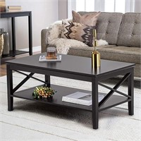 B6167 Coffee Table with Thicker Legs black